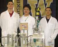 CEE students in front of a demo of their water treatment proposal