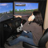 Linda Ng Boyle in the driving simulator