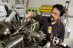 Professor Ohuchi in in the Micron Lab
