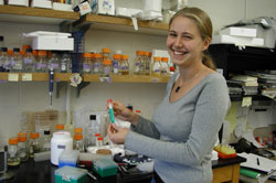 grad student in research lab
