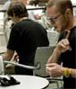 students test UW-developed devices for using ASL over a cellular network