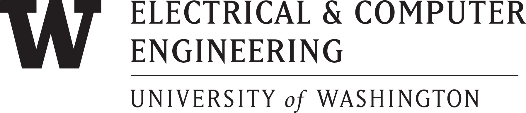 ECE logo, with UW, in black