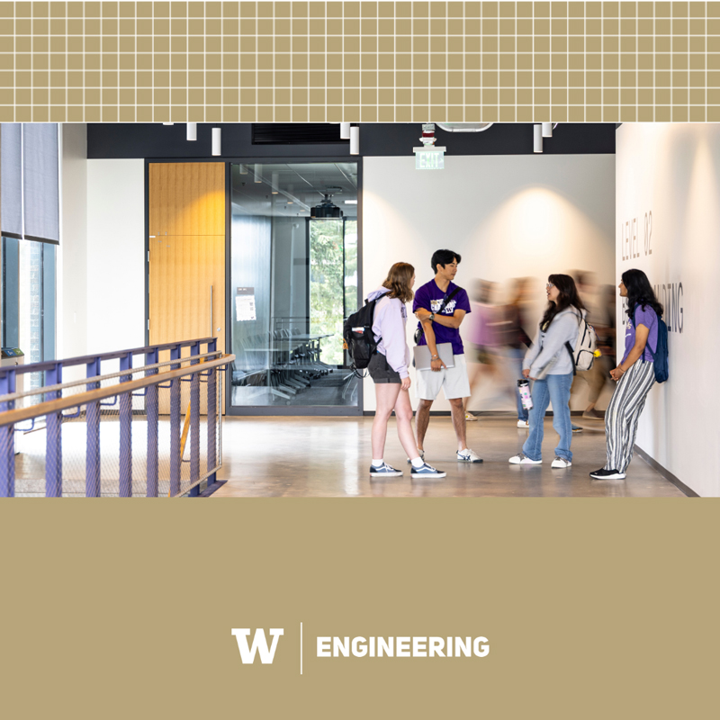 Image caption Canva template with photo of students in a hallway