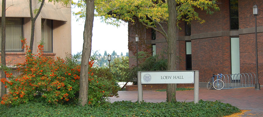 Sign for "Loew Hall"