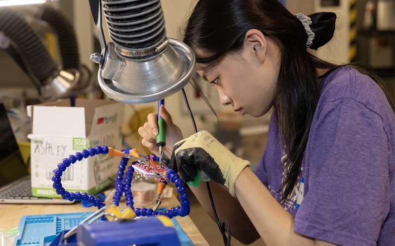 Student soldering project