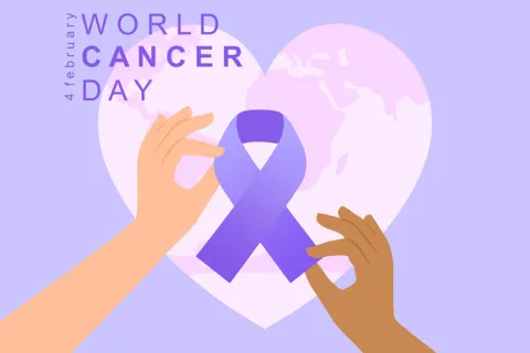 Illustration that reads: February 4 World Cancer Day