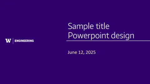 UW Engineering alternative powerpoint