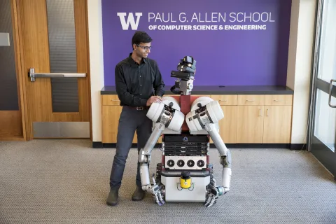 Siddhartha Srinivasa and his robot