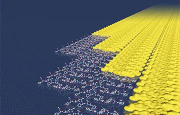 Picture of how small protein molecules interact with one another.