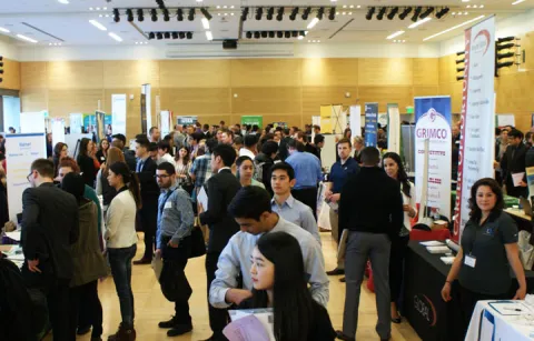 Students at career fair