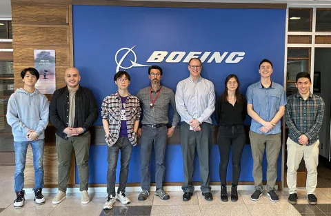 Together with their Boeing capstone project mentors are six interdisciplinary students from Civil & Environmental Engineering, Mechanical Engineering and Materials Science & Engineering.